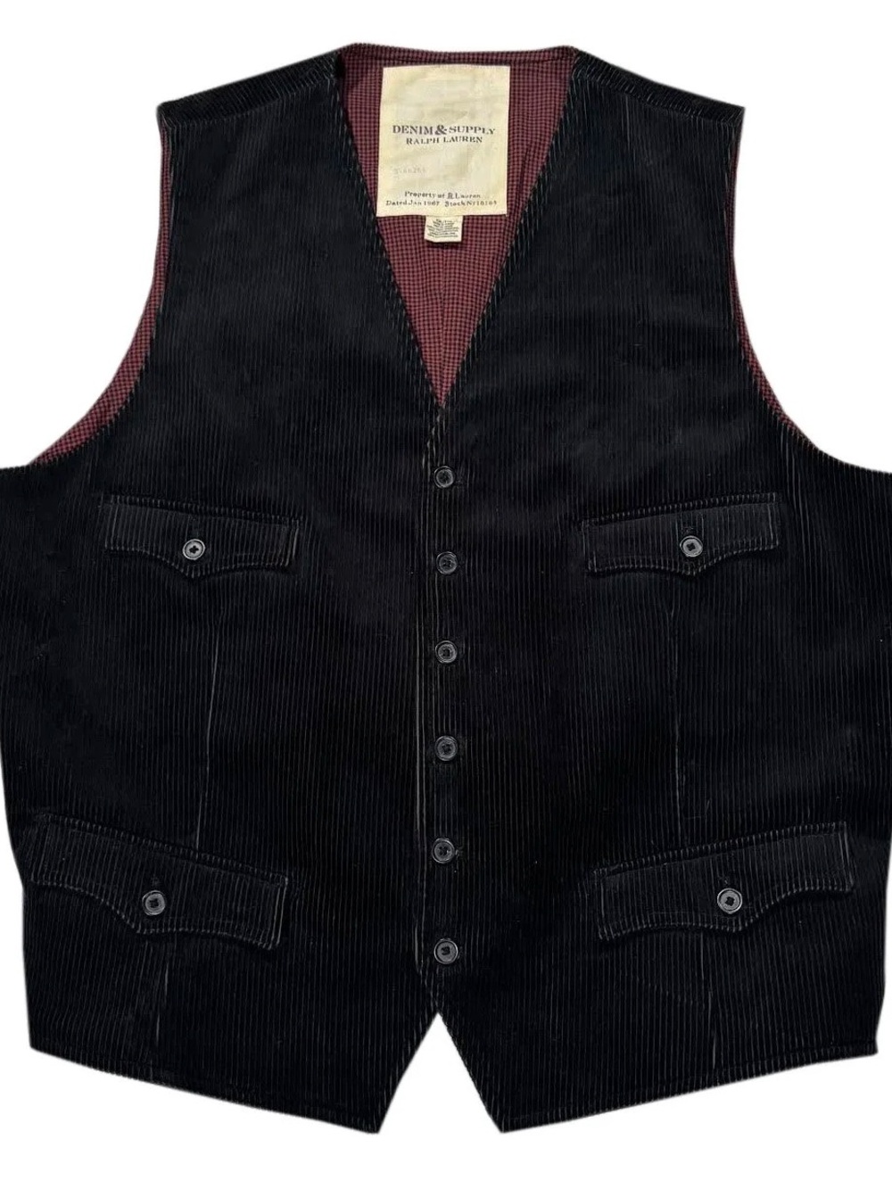 Ralph Lauren Denim & Supply Brown Corduroy Vest (Size XXL)